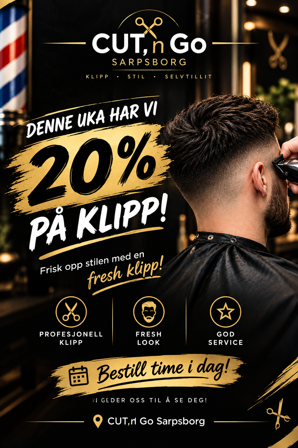 Hår klipp Cut’n Go avd.Sarpsborg