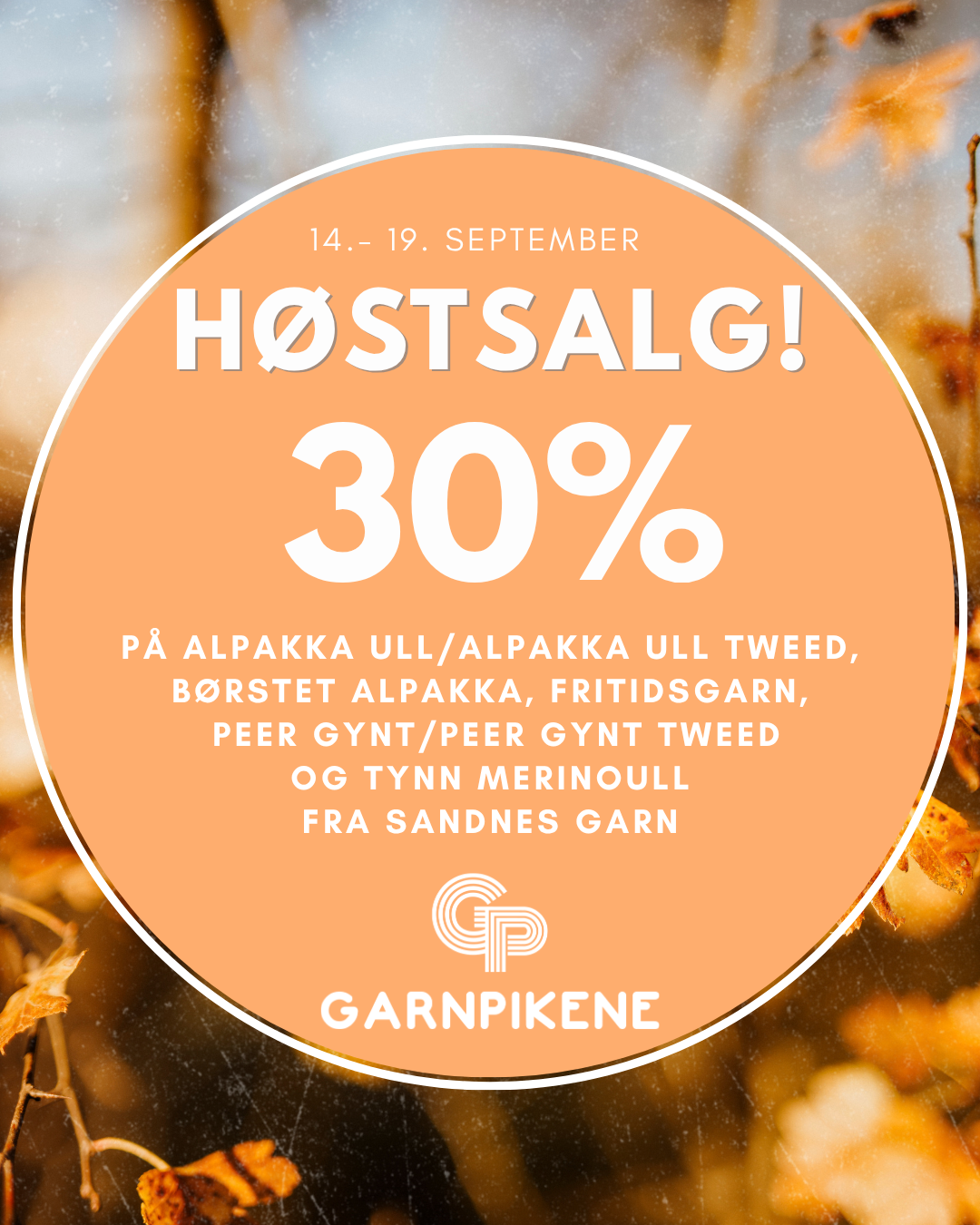 Høstsalg! Garnpikene Storbyen