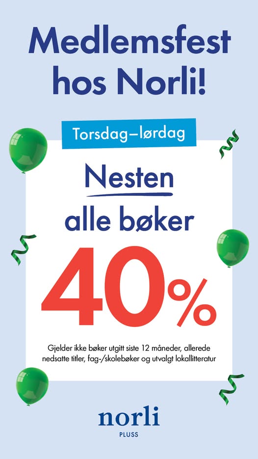 Medlemsfest torsdag til lørdag uke 42 Norli
